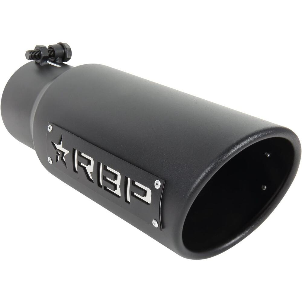 RBP-46005 RX-1 High Heat Textured Black Powder Coated Dual Badged Exhaust Tip